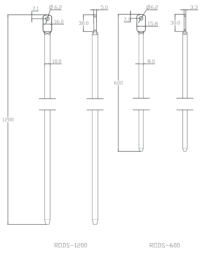 RODS-1200 & RODS-600  Stainless Steel Rod